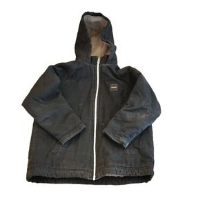 Walls Tough Wear Youth Boys Jacket Hooded Full Zip Black Size S Outdoor